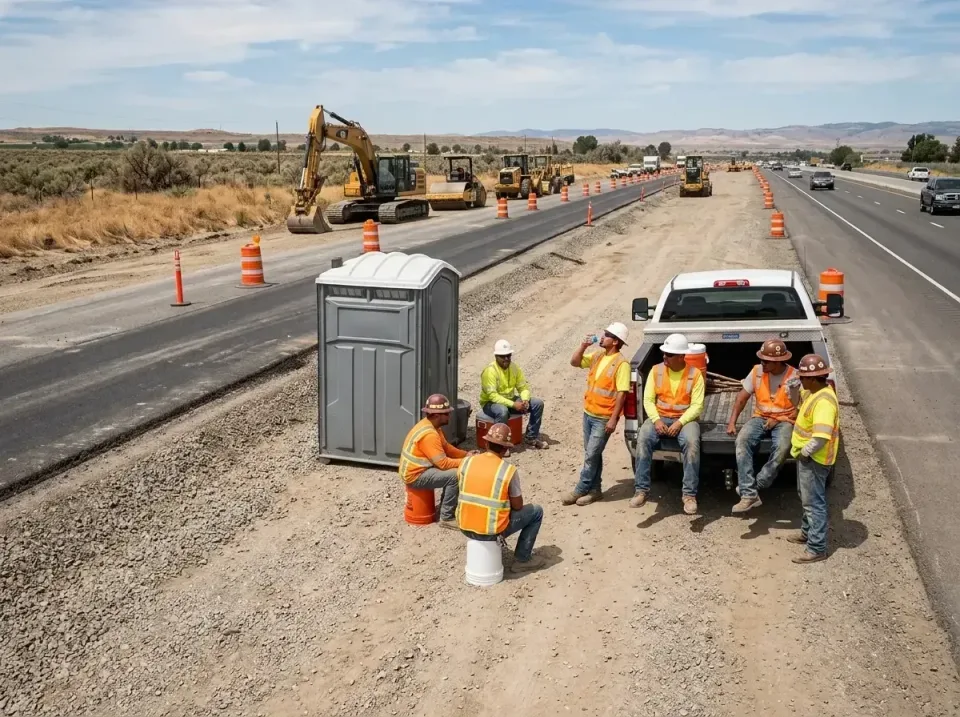 highway-road-construction-crew-007 — frequently asked questions, Porta Potty and Restroom Rentals in Los Chaves, NM
